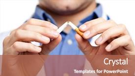  Presentation with cigarette - Slides enhanced with lung - doctor breaking a cigarette background and a red colored foreground