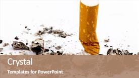  Presentation with smoking - Beautiful theme featuring lung - giving up smoking close-up backdrop and a coral colored foreground