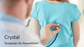  Presentation with heartbeat - PPT layouts consisting of lung - healthcare medical exam people children background and a lemonade colored foreground