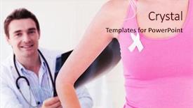  Presentation with lung cancer - Slides with lung - mid section of woman wearing background and a lemonade colored foreground