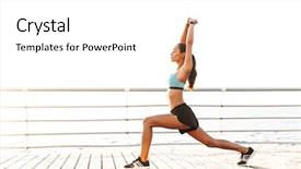  Presentation with photo - Cool new theme with lung - profile photo of energetic brunette backdrop and a white colored foreground