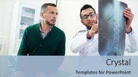  Presentation with spinal - PPT theme enhanced with lung - radiologist with x-ray results explaining background and a light blue colored foreground