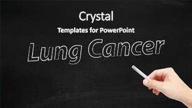  Presentation with lung cancer - Theme with lung cancer written background and a black colored foreground
