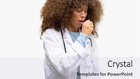  Presentation with doctor african - PPT layouts featuring lung chronic - african american doctor woman medical background and a lemonade colored foreground