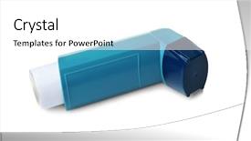  Presentation with asthma - Audience pleasing slide set consisting of lung chronic - asthma inhaler on white background backdrop and a white colored foreground