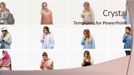  Presentation with cool - Audience pleasing PPT theme consisting of lung chronic - cool woman different professions sick backdrop and a lemonade colored foreground