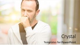  Presentation with asthma - Cool new slide deck with lung chronic - middle age man wearing sportswear backdrop and a lemonade colored foreground