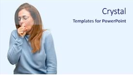  Presentation with asthma - Amazing presentation theme having lung chronic - middle age woman wearing wool backdrop and a sky blue colored foreground