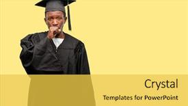  Presentation with asthma - Audience pleasing presentation theme consisting of lung chronic - young african graduate student black backdrop and a yellow colored foreground