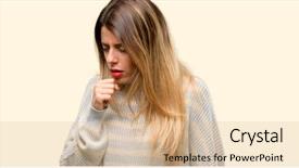  Presentation with asthma - Audience pleasing PPT theme consisting of lung chronic - young beautiful woman sick backdrop and a  colored foreground
