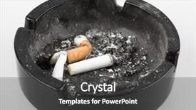  Presentation with granulated coal ash - Presentation theme having lung desease - ash-tray background and a  colored foreground