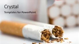  Presentation with lung disease - Presentation with lung disease - broken cigarette background and a light gray colored foreground