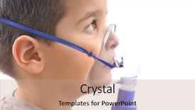  Presentation with lung disease - PPT theme having lung disease - close up image background and a coral colored foreground