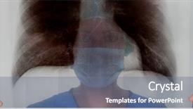  Presentation with surgical nurse - Colorful slide deck enhanced with lung radiation - nurse or doctor in surgical backdrop and a  colored foreground