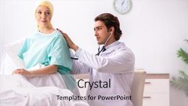  Presentation with doctor visiting family - Cool new PPT layouts with lung radiation - young handsome doctor visiting female backdrop and a lemonade colored foreground