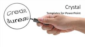  Presentation with magnifying glass - PPT theme enhanced with lupe - man hand holding hand lens background and a white colored foreground