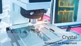  Presentation with measuring - Cool new slide deck with lupe - visual measuring system backdrop and a light blue colored foreground