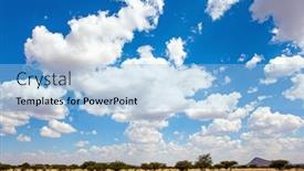  Presentation with savanna - Colorful PPT layouts enhanced with lush-clouds-float backdrop and a light blue colored foreground