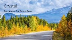  Presentation with forests - Slide set consisting of lush-cumulus-clouds background and a light blue colored foreground