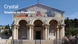  Presentation with facade - Colorful slide deck enhanced with lush facade of the church backdrop and a teal colored foreground