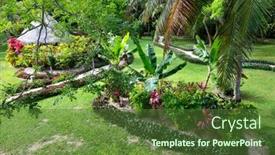  Presentation with asia - Presentation theme with lush-garden-grounds background and a tawny brown colored foreground
