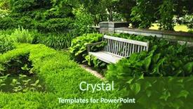  Presentation with green thumb garden - Amazing presentation theme having lush green garden with stone backdrop and a  colored foreground