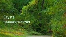  Presentation with biking - Theme having lush-green-trees-along-scenic background and a tawny brown colored foreground