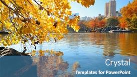  Presentation with skyscraper - PPT layouts enhanced with lush tree leaves and skyscraper background and a teal colored foreground