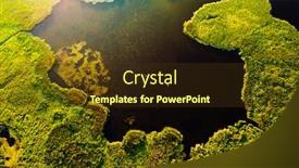  Presentation with earth eye - Slide deck with lush-wetlands-of-bird-s background and a tawny brown colored foreground