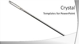  Presentation with needle - Amazing PPT layouts having lusion - closeup of isolated needle backdrop and a white colored foreground