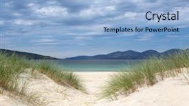  Presentation with beach ball sand dunes - Audience pleasing slides consisting of luskentyre beach on the isle backdrop and a light blue colored foreground