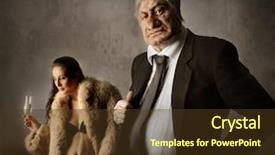  Presentation with sexy - Slides with lust - nasty businessman and his sexy background and a tawny brown colored foreground