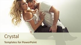  Presentation with man and woman divorce drawing - PPT theme having lust - passionate man and woman background and a cream colored foreground