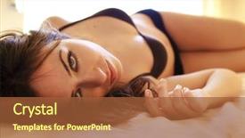  Presentation with sexy - Beautiful slide set featuring lust - young sexy beautiful woman laying backdrop and a red colored foreground