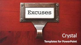  Presentation with cabinet - Presentation theme with lustrous wooden cabinet with excuses background and a tawny brown colored foreground