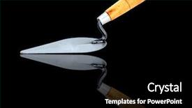  Presentation with side effects of injectable drugs - Presentation theme having lute trowels side perspective with its reflection background and a black colored foreground