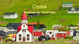  Presentation with roof - Beautiful presentation featuring lutheran church with red roof backdrop and a tawny brown colored foreground