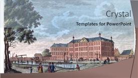  Presentation with amsterdam - Slide deck consisting of lutheran-diaconia-house-in-amsterdam background and a light blue colored foreground