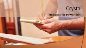  Presentation with controls - Presentation theme featuring luthier controls new guitar's background and a coral colored foreground