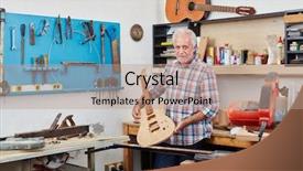  Presentation with guitar - Beautiful presentation featuring luthier showing with pride new backdrop and a coral colored foreground