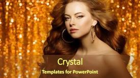  Presentation with shiny gold - Slide set featuring lux - golden beautiful fashion woman model background and a  colored foreground