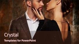  Presentation with get well - Audience pleasing PPT layouts consisting of lux - portrait of well-dressed couple backdrop and a wine colored foreground