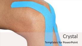  Presentation with therapeutic - Presentation theme consisting of luxation - closeup of a young man background and a lemonade colored foreground