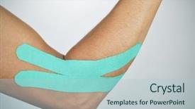  Presentation with therapeutic - Amazing slide set having luxation - closeup of a young man backdrop and a  colored foreground