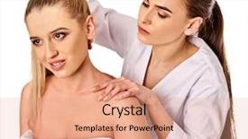  Presentation with massage therapy - Cool new theme with luxation - shoulder and neck massage backdrop and a coral colored foreground