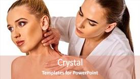  Presentation with shoulder pain - Cool new slide deck with luxation - shoulder and neck massage backdrop and a coral colored foreground