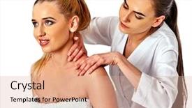  Presentation with massage therapy - Amazing slide set having luxation - shoulder and neck massage backdrop and a  colored foreground