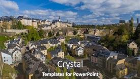  Presentation with luxembourg - Presentation theme enhanced with luxembourg-city-cityscape-architecture-background background and a tawny brown colored foreground
