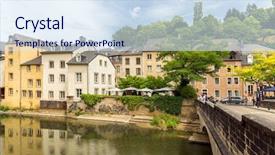  Presentation with luxembourg - Audience pleasing PPT theme consisting of luxembourg city downtown city part grund scenic view with the alzette river in luxembourg backdrop and a sky blue colored foreground