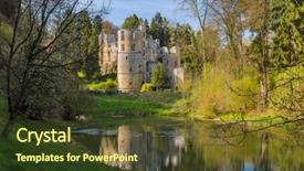  Presentation with luxembourg - Slide set consisting of luxemburg - beaufort castle ruins in luxembourg background and a  colored foreground